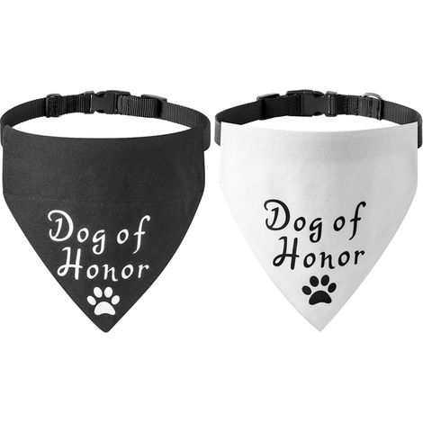 Bandana Pour Chien - Bandana Triangle Coton - Pour Mariage Fête Anniversaire - Tailles S M L - Lot De 2 (1/5)