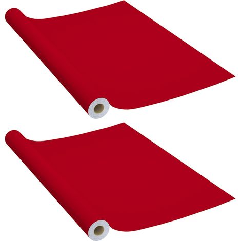 Maison Exclusive - Láminas autoadhesivas muebles 2 uds PVC rojo 5 (1/5)