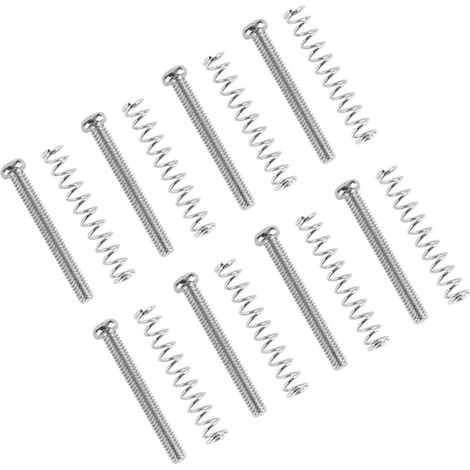 Vis et Ressorts Argent pour Micro Guitare Humbucker, Kit de Montage Double Bobine avec Cadre Métallique (1/5)