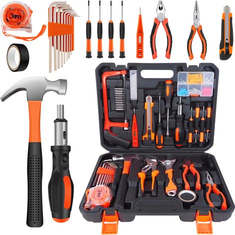 102 pièces boîte à outils boîte à outils marteau