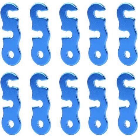 Cam Rope Tensioner (Blue), Aluminum Guyline Tent Runner Tensioner Tent Awning Rope Accessories Three Eyes Open Rope Loop