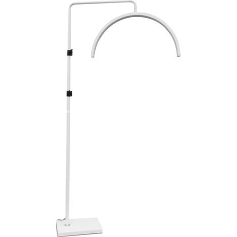 Lampadaire LED 40W pour tatouage sourcils, réglable, demi-anneau blanc, usage beauté microblading ongles cils, prise UE (1/5)
