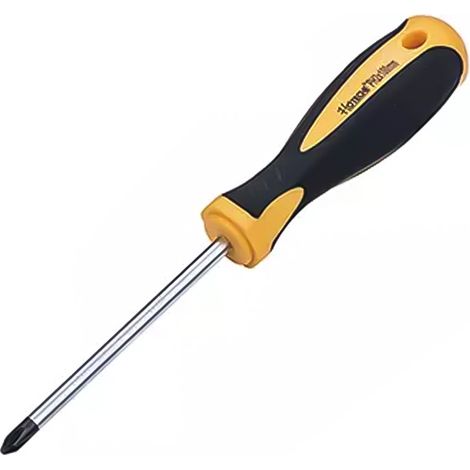 HOTECHE destornillador ph 1x100 c/vanadio , Destornillador de boca Philips 1x100 mm Cabeza magnética Cromo vanadio Mango antideslizante Con agujero para colgar. (1/2)