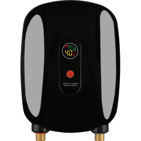 ChauffeEau Électrique, Mini ChauffeEau Instantané Électrique sans Réservoir 3000W avec Écran LCD, Adapté À L'évier De Cuisine,Noir
