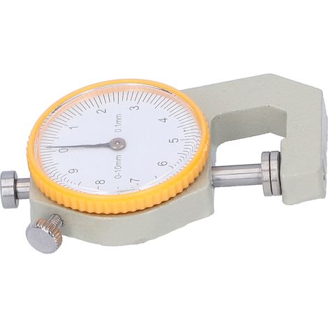 Jauge d'épaisseur à cadran plat pour cuir tanné végétal, outil de mesure DIY 0-10 mm (1/5)