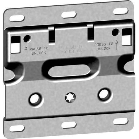 Platine murale anti-décrochage en acier zingué – Épaisseur 8 mm – Charge max 70 kg – Dimensions 120x120 mm – Camar (1/2)