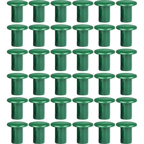 Lot de 36 Embouts de Protection en Caoutchouc Vert pour tiges de Bambou, Tuteurs et Tuteurs de Plantes (1/5)