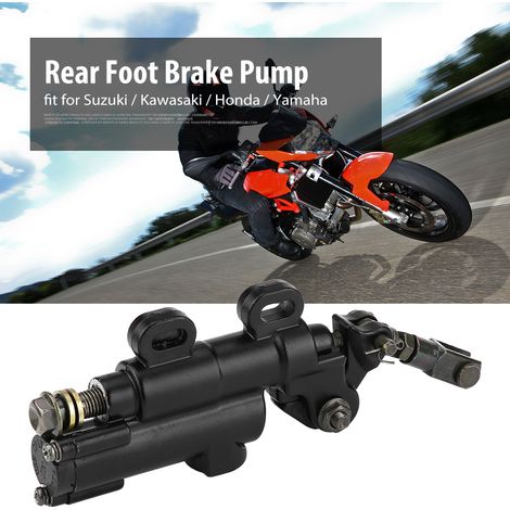 Maître-cylindre de frein arrière pliable pour moto, pompe hydraulique compatible Suzuki Kawasaki Honda Yamaha. (1/5)
