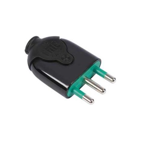 80021 Enchufe Recto S17 Negro