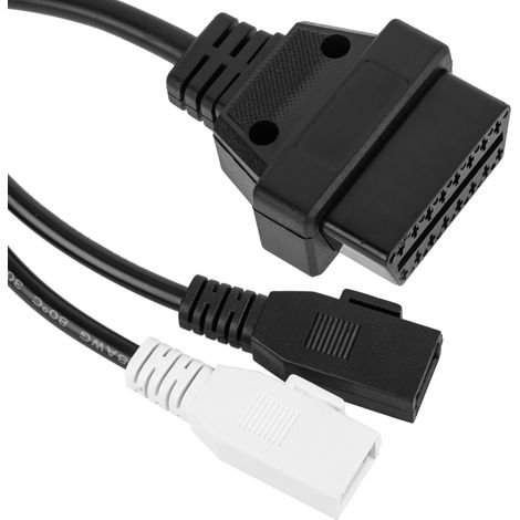 BeMatik - Câble de diagnostic double mâle OBD2 2 broches compatible avec Audi (1/5)