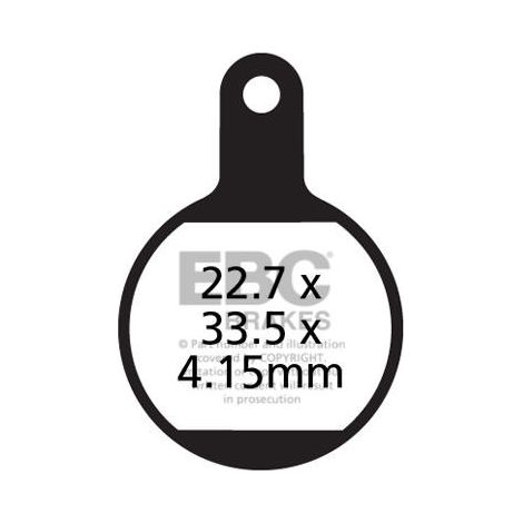 CFA615 - Pastillas de freno para bicicleta EBC Brakes (orgánicas) (1/2)