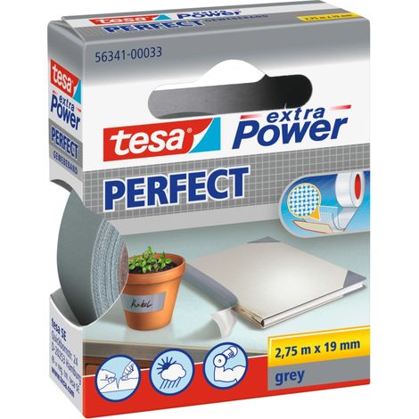 nastro adesivo "extra power" colore grigio, 2,75 mt x 19 mm - tesa