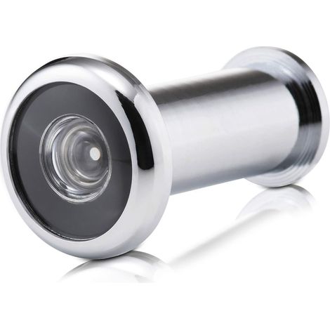 Türspion – 1 Stück – Poliertes Chrom – 180° Weitwinkel – Sicherheit für Haus- und Büroeingänge – Stärke 35–50 mm (1/5)