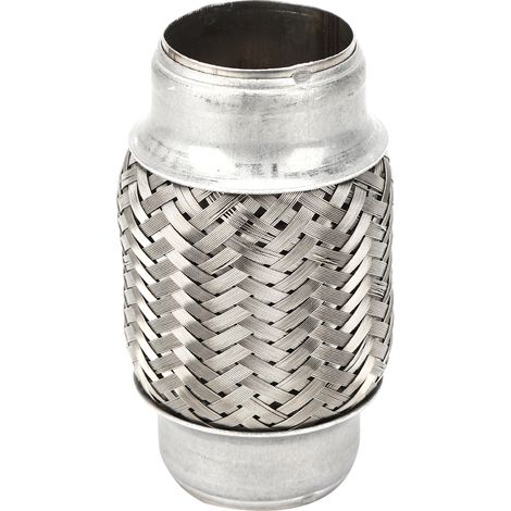 Tuyau flexible d'échappement en acier inoxydable 38x102mm (1,5x4in) pour réparation de joint, tube de raccord auto, accessoire véhicule (1/3)