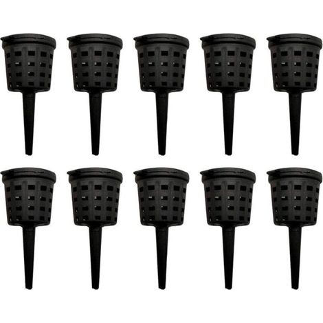 Lot de 10 paniers en Maille pour Engrais, Pots de pépinière de Jardin, Aquarium Portable avec Couvercle, Tasses de Nutrition pour Plantation d'orchidées succulentes, bonsaï