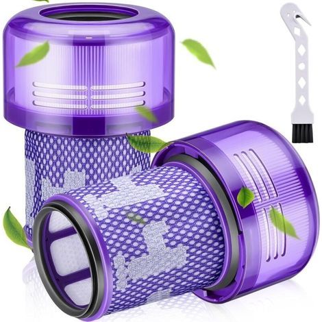Paquete de 2 filtros para aspiradora Dyson V12, filtro para aspiradora Dyson V12 Slim, filtro HEPA de repuesto lavable para aspiradora Dyson V12 Detect Absolute Extra, número de pieza de repuesto 9715
