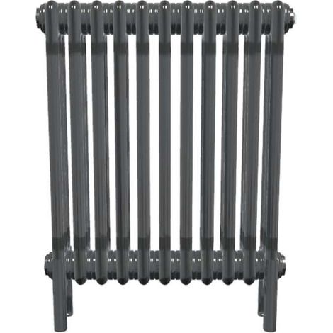 Bircham - Bare Metal Lacquer 3 Column Radiator H600mm  x W519mm