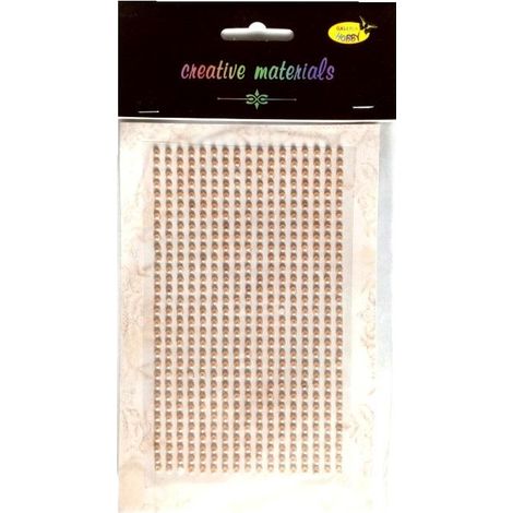 Adesivo con perline da 3 mm, marrone chiaro