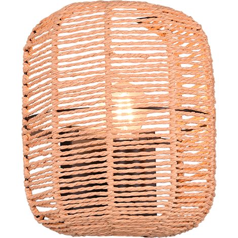 Applique murale Runa noire et diffuseur en sisal marron Trio Lighting (1/10)