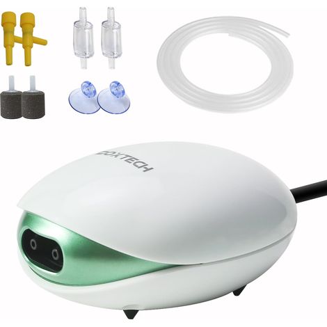 Aquarium Air Pump Kit with Bubble Stone, Check Valve, Oxygen Hose and Control Valve for Aquarium 5-150 Litres (1/5)