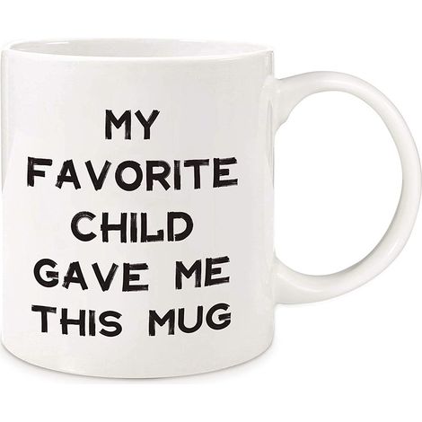Tasse À Café - Céramique Blanche 330 ml - Double Face Avec Texte Humoristique - Idéale Pour Fête Des Mères, Anniversaire, Noël - Unité (1/5)
