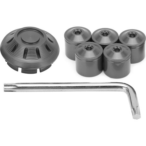 6 jantes enjoliveurs moto, couvercles latéraux de roue remplaçables pour Piaggio Vespa GTS GTV 250 300 2017-2020, finition titane, kit de 6 pièces (1/5)