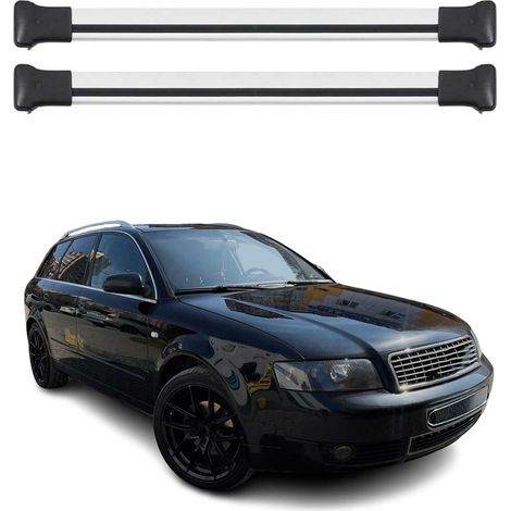 OMAC Aluminium Dachträger Querträger für Audi A4 B6 B7 Avant 2001-2008 – Max. 75 kg – 2 Stangen Silber (1/5)