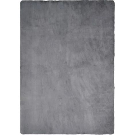 Tapis descente de lit - JUANIO - 200 x 140 cm - Gris foncé - Microfibre 100% polyester 650 g/m² - Ép. 1,5 cm (1/3)