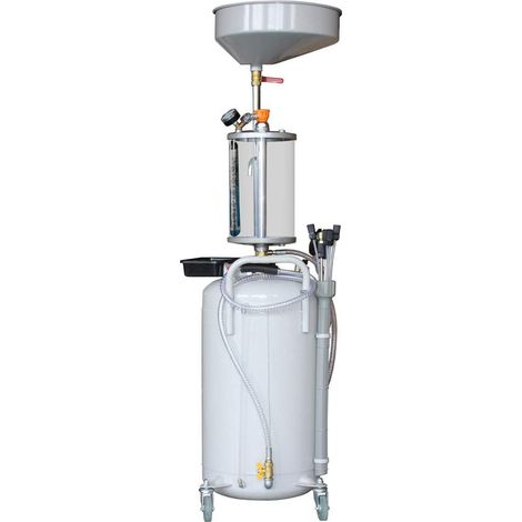 Varan Motors – Récupérateur d'huile de vidange pneumatique NEOLD16 – 80L – Bac de collecte 20L – Vidange par aspiration et gravité – Pour ateliers auto