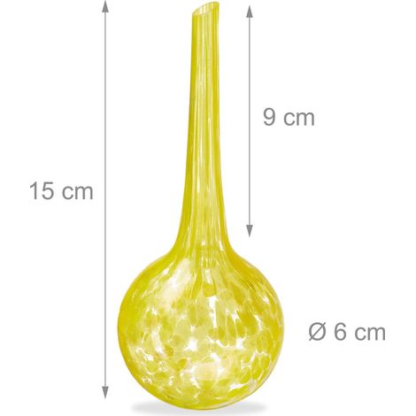 Set di 2 globi d'irrigazione decorativi per piante da interno 15 x 6 cm irrigazione prolungata in vetro trasparente 130007247