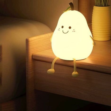 Veilleuse Poire - LED Rechargeable USB - Pour Chambre Enfant - 117 x 114 x 130 mm - 1200 mAh - 1 W (1/5)