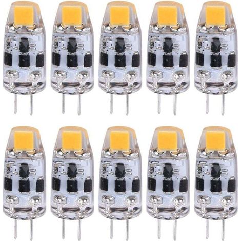 Ampoule LED G4 2W Équivalente 20W Halogène Blanc Chaud 12V-24V AC/DC Lot de 10 Pièces