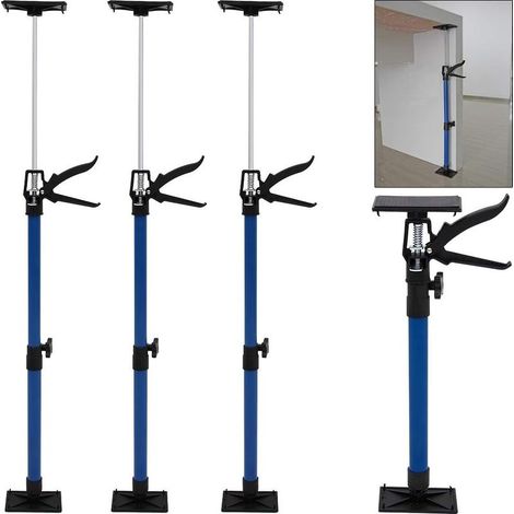 3-Tür-/Deckenstütze – Verstellbarer Stahl, 50–115 cm – Tragkraft: 30 kg – Werkstatt, Haushalt, Garage – Schwarz – 50 x 115 cm (1/5)