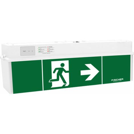 Fischer LED-Rettungszeichenleuchte 3/8h, 18m, IP54 ULU383AT2.V4