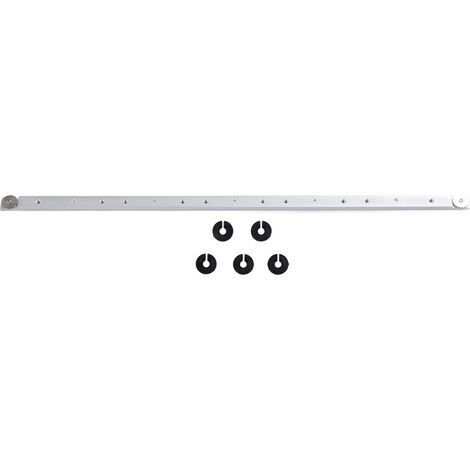 Barre de guidage à onglet coulissante pour scie circulaire, tige de jauge en aluminium de 650 mm, outil universel pour le travail du bois, compatible avec les tables de défonceuse et la fabrication de (1/5)