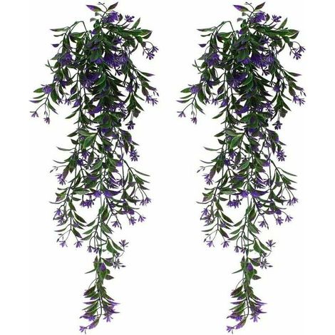 Pcs Lierre Artificiel Plantes suspension vertes artificielles pour Célébration, Mariage, Cuisine, Jardin, Bureau Décoration Violet (1/5)