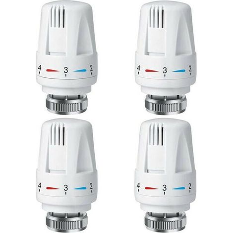 4 PCS Tête thermostatique de radiateur PCS, tête de thermostat de radiateur TRV M30 x 1,5, vanne thermostatique de radiateur, vannes de radiateur de radiateur pour système de chauffage pour la maison