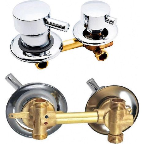 Mitigeur thermostatique en laiton massif 2/3/4/5 voies pour douche, baignoire et hammam. Filetage à 2 voies 12-12,5 cm (1/5)