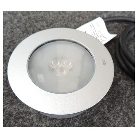 Encastré de sol LED 3W gris Ø 80mm H33mm étanche 2700K alim 350mA (non incl) carrossable 2T 30° IP67 Astro 80 FLOS 760858.3Y