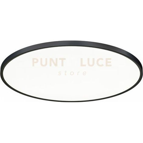 Plafoniera rotonda serie GPL 50W LED con tecnologia CCT 3000K/4000K/6000K in materiale termoplastico nero - Gealuce - Installazione interna