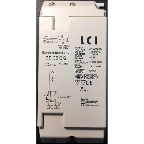 Lci 1211060 HID electronic ballast 35W - EB 35 CG
