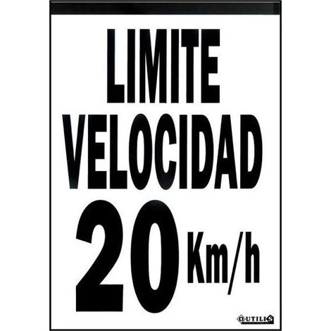 Panneau de limitation de vitesse 20 km/h 30 x 40 cm