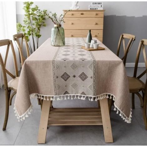 (Kaffeefarbene) Tischdecke – Nicht spezifiziert – Rechteckig – 140 x 180 cm – Polyester – Fleckenabweisend (1/4)