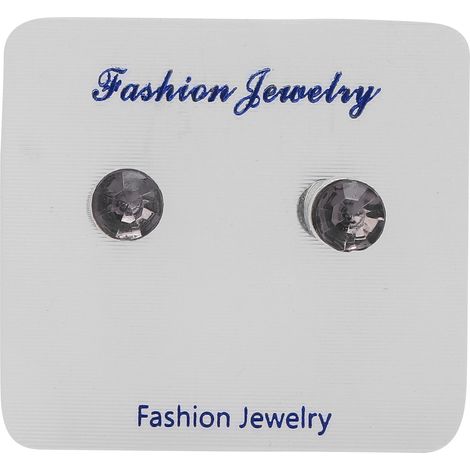 Boucles d'oreilles magnétiques thérapie minceur gris, stimulation acupoints, perte de poids, soin santé, acier inoxydable, anti-stress, bien-être, accessoire femme. (1/5)