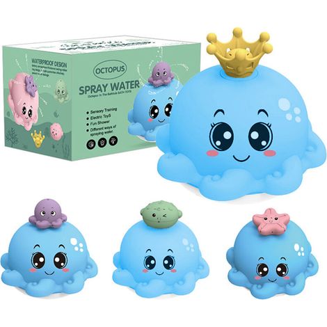 Jouet de bain électrique pour enfants avec lumière et musique, arroseur automatique pour douche amusant