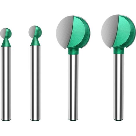 4 Pièces 6mm Boule Nez Rond Sculpture Bit Cove CNC Fraise Boule Fin Rainure Routeur Bits Carbure Outils de Travail Du Bois (1/5)