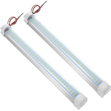 barres lumineuses LED pour intérieur de voiture, éclairage pour camping-car, lampe de lecture (12-80V)-33X3.5X3.5CM-White (1/4)