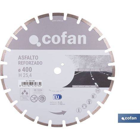 Disque renforcé pour asphalte 400mm H10 - H25,4