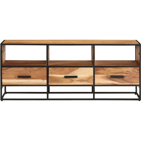 Maison Exclusive - TV-Schrank 110x30x45 cm Massivholz Akazie