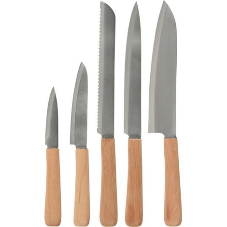 Set di coltelli da cucina Excellent Houseware 5 pezzi acciaio inox ergonomico